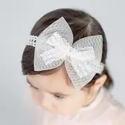 Baby Girls Cute Bow-Knot Headband Soft Lace Floral Hairbands Newborn Infant Toddlers Kids Hair Accessories (Style 5)