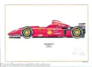 Michael Schumacher ltd.ed.art print -1996 Ferrari F310A
