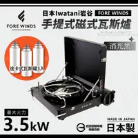 在飛比找PChome24h購物優惠-【日本Iwatani】岩谷Forewinds手提式磁式瓦斯爐