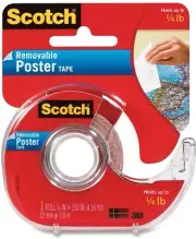 Scotch® Removable Poster Tape 109, 3/4 in x 150 in Roll in Clear Dispenser