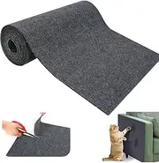 Cat Scratch Furniture Protector, 40×200 cm/15.75×78.74 Inch Large Cat Couch Protector, Cat Scratching Mat Furniture Protectors from Cats Scratch DIY Self-Adhesive Climbing Cat Scratcher (Grey)