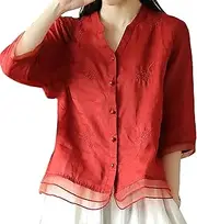 [Generic] Women's T Shirts Baggy Spring Shirts Round Neck Casual Workout Basic Tee, Rd1, 3X-Large