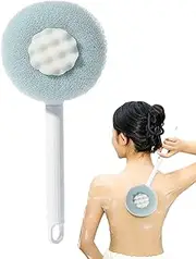 Long Handle Bath Brush - Soft Sponge Bathing Brush, Double-Sided Retractable Back Brush,Long Handle Bath Shower Brush Back Scrubber Body Exfoliator for Men Women