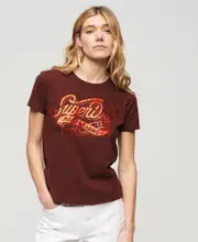 Foil Workwear Fitted T-Shirt | Bitter Chocolate Brown
