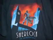 TeeFury Sherlock XLARGE "Sherlock Cartoon" shirt Benedict Cumberbatch NAVY