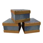 Value Pack of 3 Cosmopolitan Square Blue / 3 pc. Set Gift Box