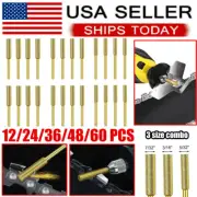 12-60Pcs Diamond Chainsaw Sharpener Burr Grinding Stone File 5/32" 3/16" 7/32"