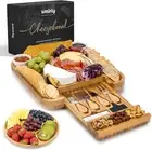 Charcuterie Board Set - Large Bamboo Cheese Board for Serving - House Warming