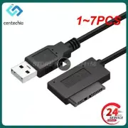 1~7PCS 35cm USB Adapter PC 6P+7P DVD Rom SATA To USB 2.0 Converter Slimline Sata