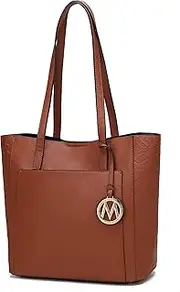 [MKF Collection] MKF Tote Shoulder Bag for Women – PU Leather Large Top Handle Handbag – Ladies Fashion Pocketbook Purse