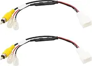 VGOL 2Pcs 4Pin Car Reverse Camera Retention Wiring Harness Connector Rear Reversing Camera Adaptor Compatible with Toyota, 23cm
