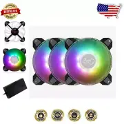 Saturn 120MM Addressable RGB Triple Fan Kit with Controller - Silent Cooling