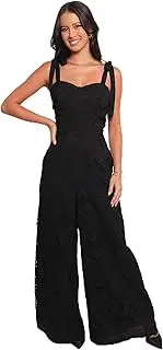 [Petal & Pup] Womens Raya Jumpsuit, Black, Large