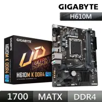 在飛比找momo購物網優惠-【GIGABYTE 技嘉】H610M K DDR4 INTE