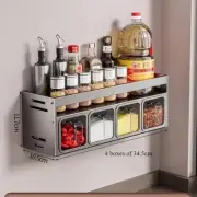 Wall Mounted Spice Organizer Shelf Multi-layer Storage Shelf