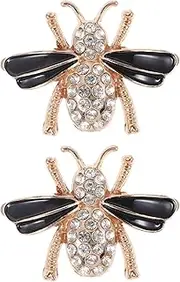 [DEARMAMY] 2pcs Bee Shoe Clips - Metal Decorative Shoe Charms for Women, Elegant Buckles & Embellishments for Flats, Pumps & DIY Footwear