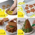 6Pcs/set Christmas Tree Cookie Cutter Stars Shape Cake Biscuit Cutter MoATAU+