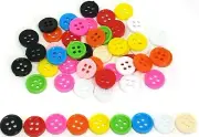 100 pcs assorted colors small buttons 4 holes size 9 mm for sewing crafts