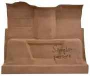 Tan Molded Carpet Flooring Fits - 1986-1992 Jeep Comanche Reg Cab Full Floor