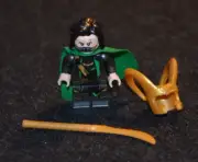 LOKI w/ Cloth Cape / Black Hair & Accessories ~ Marvel ~ New Lego Minifigure ~