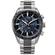 Citizen Attesa Titanium analog eco-drive solar radio men watch AT8186-51L