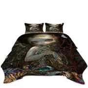 Underwater Art Girl and Her Soft Shell Creatures Coverlet