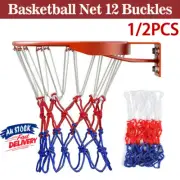 1/2Pcs Standard Basketball Net Hoop Rim Hoop Goal Replacement Heavy Duty Mesh AU