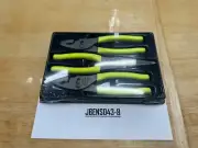 Snap-on Tools USA NEW HI-VIZ 3pc Soft Grip Slip Joint Pliers Lot Set PL347ACFHV