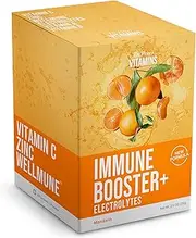 Immune Booster + Electrolytes Vitamin C Powder, Zinc, Chromium & Wellmune® | New! Mandarin Flavor (20 Packets) Drink Mix | Dr. Price's Vitamins | Non-GMO & No Sugar
