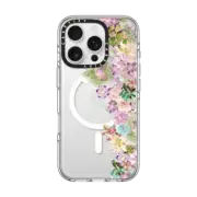 iPhone 16 Pro Clear Case MagSafe Compatible MY SUCCULENT GARDEN PEACH