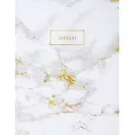 JOURNAL: BEAUTIFUL WHITE MARBLE WITH GOLD AND ROSE GOLD INLAY AND GOLD LETTERING - MARBLE & GOLD JOURNAL - 150 COLLEGE-RULED PA