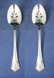 Oneida Stainless Flatware - WESTGATE - Slotted Spoons - SET OF TWO - "Deluxe"
