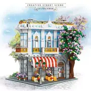 Idea Street View Sakura Restaurant Building Blocks Bricks Model Construction Set