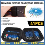 41Pc Pin Ejector Wire Kit Extractor Auto Terminal Removal Connector Puller Tool
