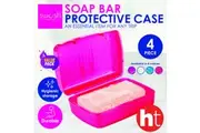 Swosh 4PK Soap Bar Protective Case Hygienic Holiday Travels 10.5 x 7.5cm