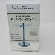 NIB Rockwell Razors Shave Brush & Razor Weighted Stand Gunmetal Chrome NEW