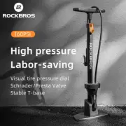 ROCKBROS Bicycle Air Pump 160PSI High Pressure Barometer Schrader / Presta Valve