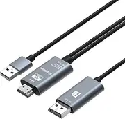 Simplecom TH201 HDMI to DisplayPort Active Converter Cable 4K@60hz USB Powered 2M