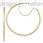 Designs by Nathan | 14k Yellow Gold and Diamond-Cut Wire Hoop Earrings