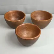 (3) Compass Industries Vintage Prestige Teak Wood Serving Bowl Thailand Set Of 3