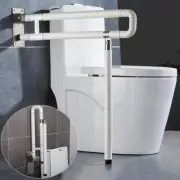 Handicap Rails Foldable Toilet Grab Bar Handles Bathroom Seat Support Bars