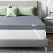 Firm Mattress Topper Full Size - 3 Inch Charcoal-Infused Extra Firm Memory Foam Bed Topper for Back Pain Relief and Spinal Alignment, Dual-Sided Firmness, CertiPUR-US Certified, Removable Cover