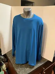 Carhartt Men's LWD Relaxed Fit LS Shirt Royal Blue Polyester Spandex - NWT