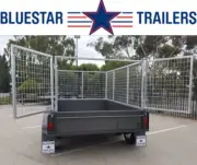 8x5 TANDEM TRAILER, with 3ft galvanised cage