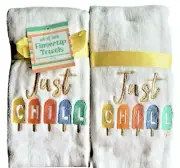 Just Chill Popsicle Fingertip Towels Set of 2 Embroidered Guest Bathroom Summer