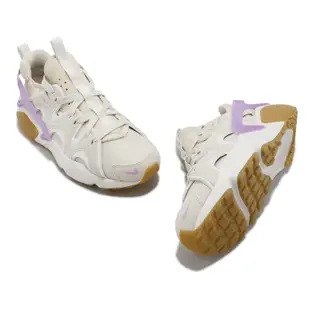 Nike 休閒鞋 Wmns Air Huarache Craft 女鞋 米白 紫 襪套式 武士鞋 膠底 DQ8031-103