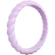 Enso Rings Braided Stackables Series Silicone Ring - Lavender