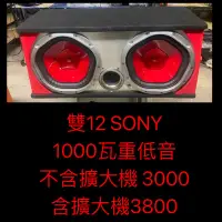 在飛比找Yahoo!奇摩拍賣優惠-新竹湖口阿皓汽車音響：售 雙12 SONY 1000瓦重低音