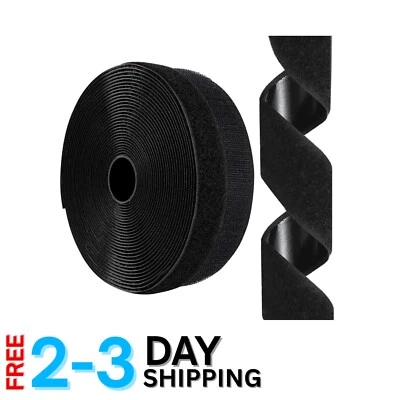 1 Inch x 26 Feet Nylon Hook and Loop Tape Heavy Duty Self Adhesive Fastener