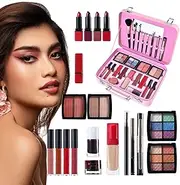 Make Up Kits for Girls,Cosmetic Set Large Capacity Make Up Kit with Reusable Case | Dress-Up Accessories with Eyeshadow Waterproof Makeup Palettes for Beginner